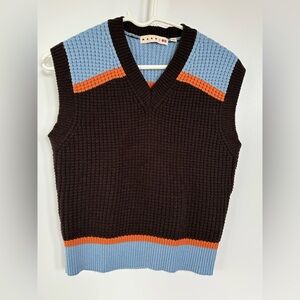 Marni Brown and Blue Knit Vest